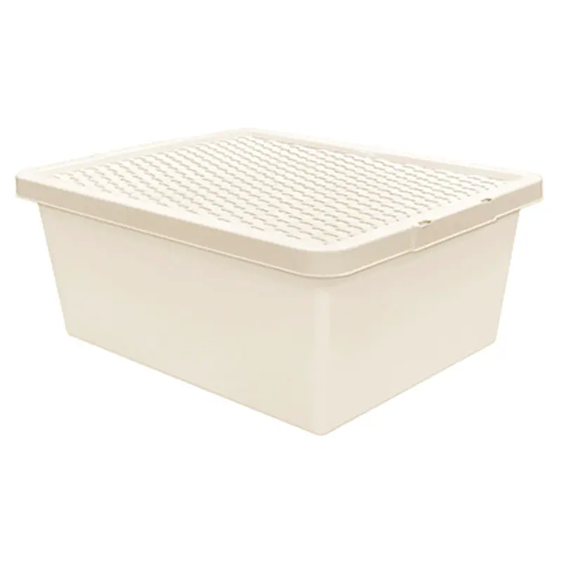10-Litre Cream Plastic Storage Box By Thumbs Up Bury 1