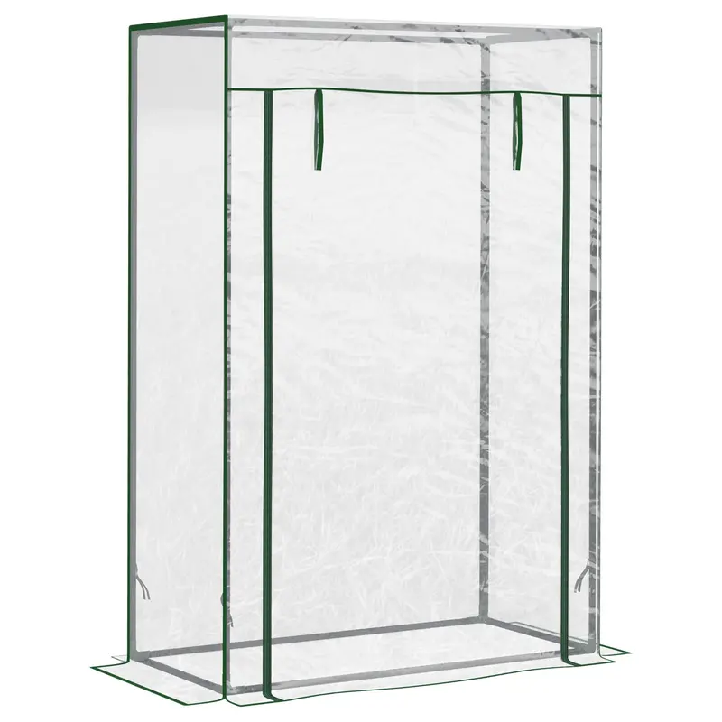 100 X 50 X 150 Cm Backyard Greenhouse – Steel Frame, Pvc Cover, Roll-Up Door 1