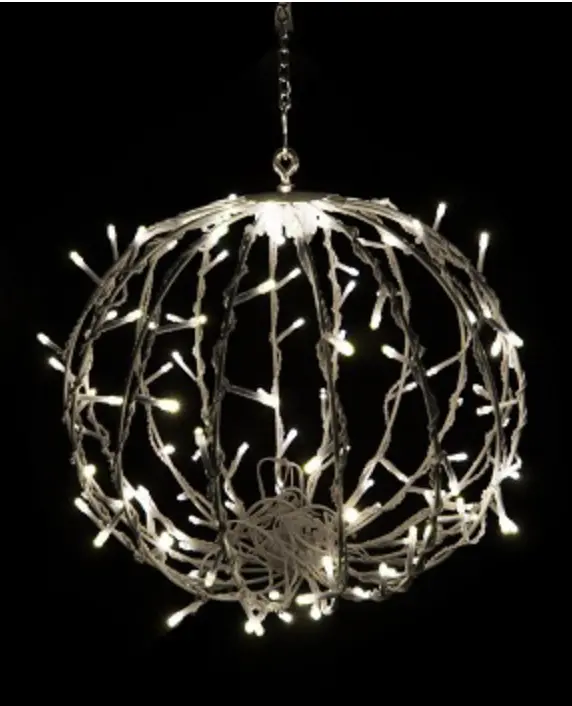 12-Inch Metal 3D Hanging Ball Light Set – Rgb Led Pendant Display 1