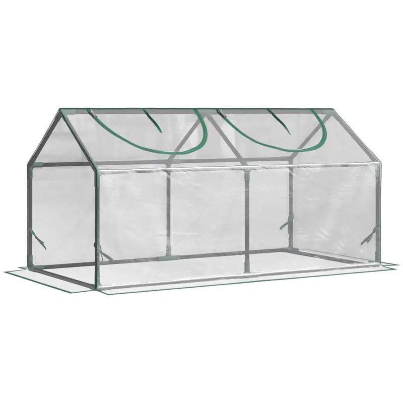 120 X 60 X 60 Cm Zippered Mini Greenhouse – Tomato & Vegetable Growing Tent 1
