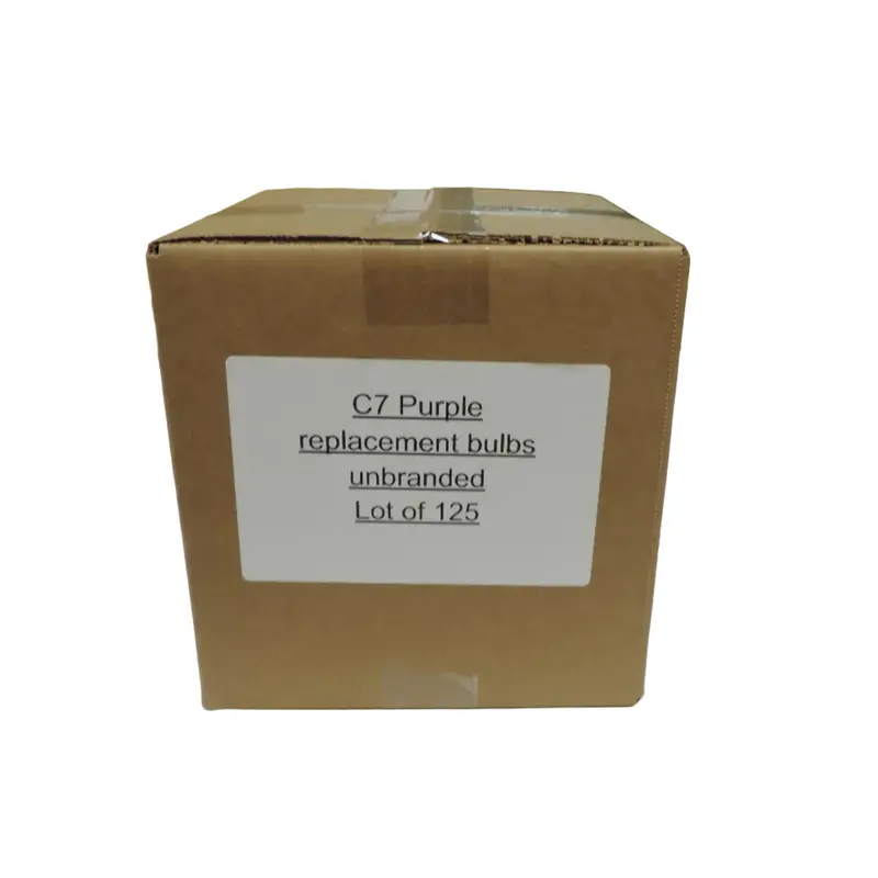 125-Pack Reboxed C7 Purple Led Bulbs – Final Sale 1