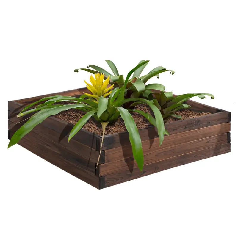 128-Litre Wooden Raised Garden Bed – 80Cm X 80Cm X 22.5Cm 1
