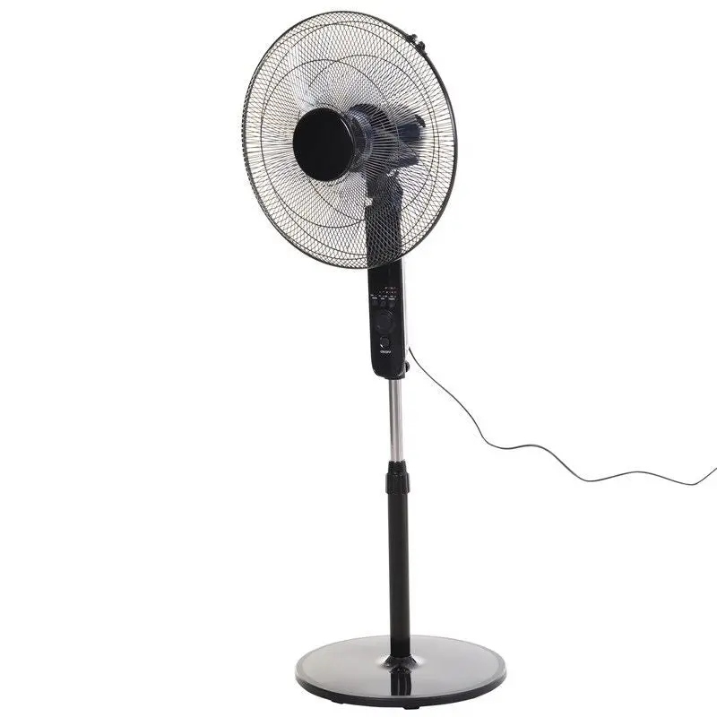 17" Oscillating Pedestal Fan – 3-Speed Height-Adjustable Cooling Fan With Remote Control (Black) 1