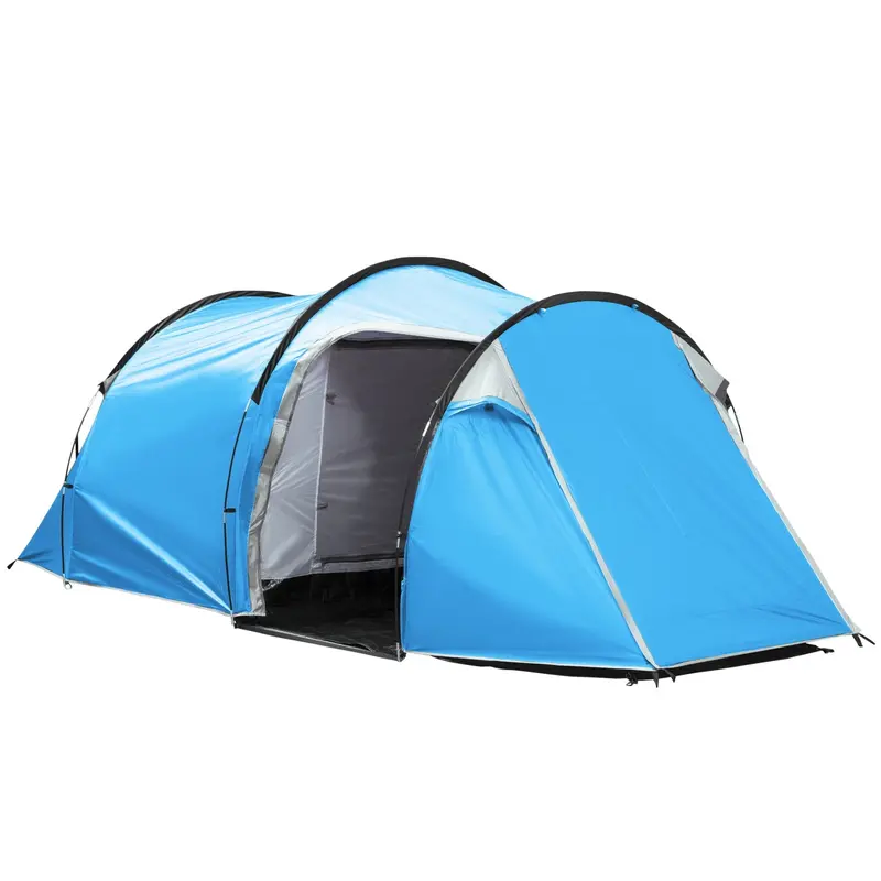 2–3 Person Tunnel Tent With Porch Vestibule, Ventilated Mesh Panels, And Reinforced Rainfly 1