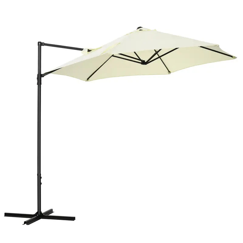 2.5-Meter Rotating Cantilever Garden Parasol With 360° Swivel Base 1