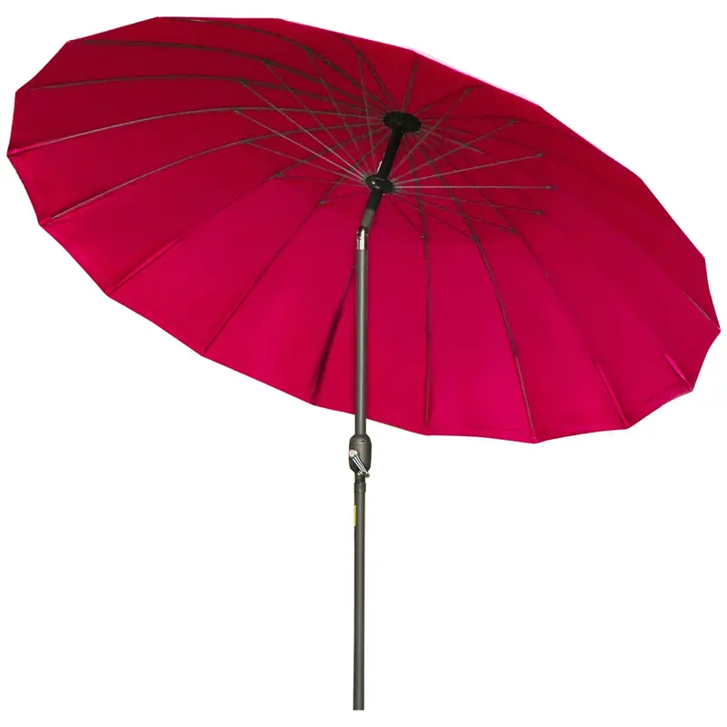 2.6M Shanghai-Inspired Garden Umbrella With Crank And Adjustable Tilt 1