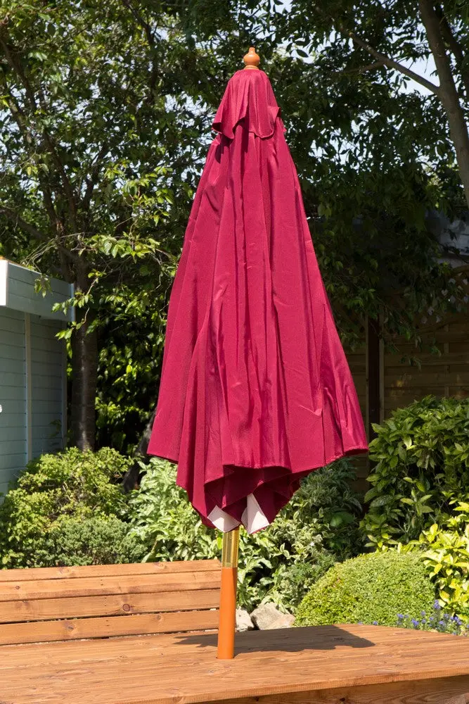 2.7M Burgundy Garden Parasol – Fade-Resistant Shade Umbrella 1