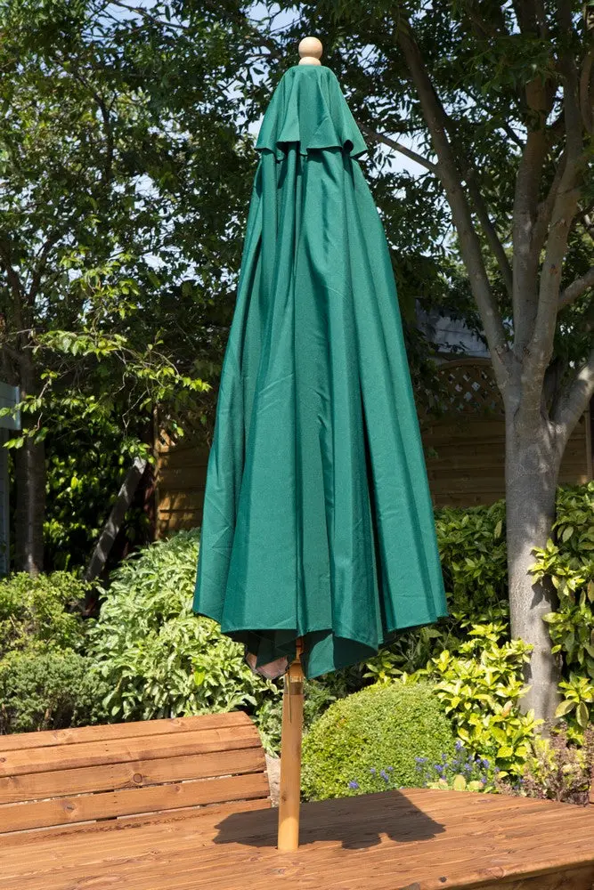2.7M Green Garden Parasol – Uv-Resistant Canopy 1