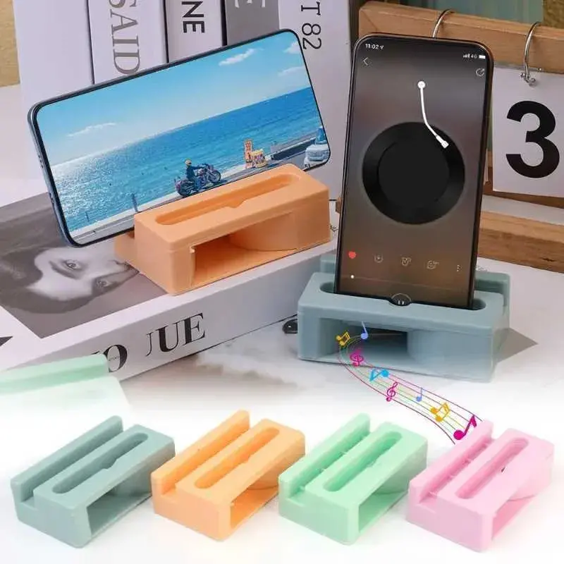 2-In-1 Desktop Phone Stand With Built-In Sound Amplifier – Foldable Speaker Boost Holder 1