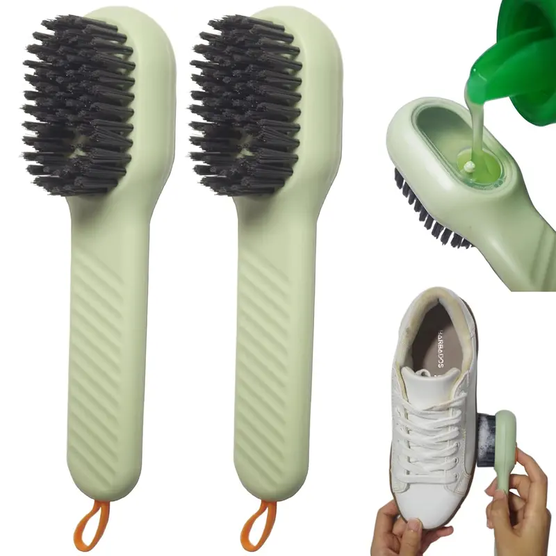 2-In-1 Soap-Dispensing Shoe Brush – Ergonomic Reusable Cleaning Brush For Shoes & Fabric 1