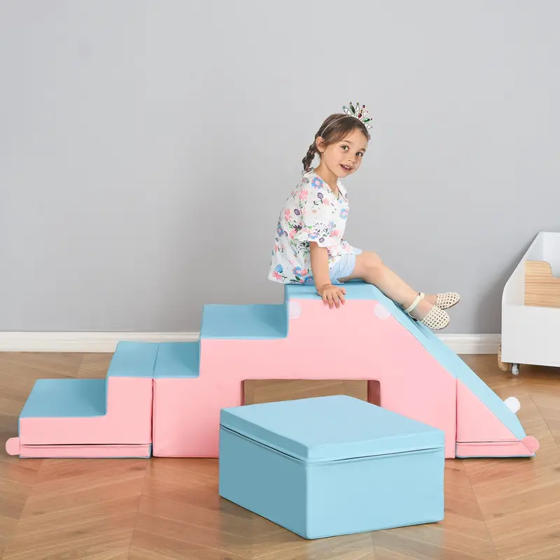 2-Piece Toddler Foam Climber Set – Compact Indoor Play Equipment For Early Learning 1