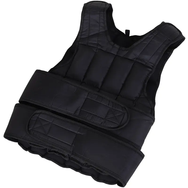 20Kg Adjustable Sand Weight Vest – Black Metal-Plate Fitness Vest For Training 1