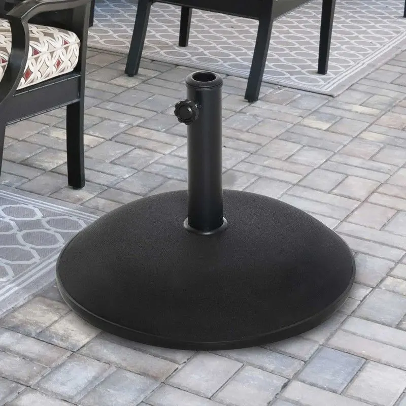 25Kg Reinforced Concrete Umbrella Weight Stand – Round Outdoor Patio Base (Ø49Cm) 1