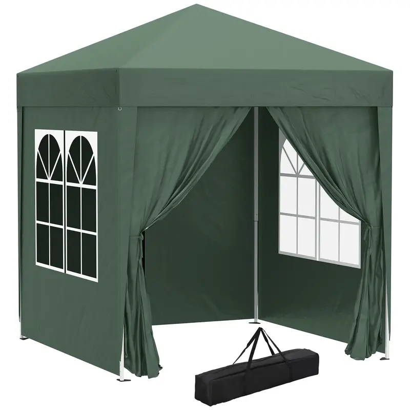 2M X 2M Portable Gazebo With Removable Walls, Windows, And Free Carry Case 1