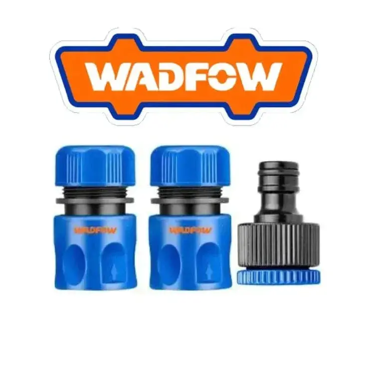 3-Piece Hose Connector Kit: Two 1/2" Quick-Connect Fittings + Threaded Tap Adapter With Reducer 1