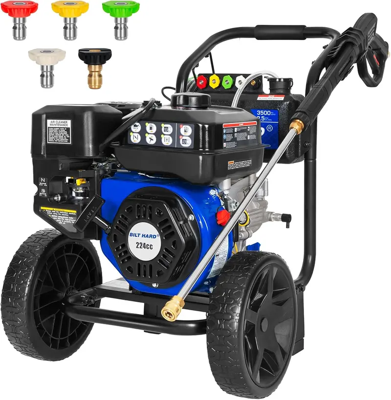 3500 Psi Gas Pressure Washer – 2.5 Gpm, 224Cc 4-Cycle Engine With Compact Frame 1
