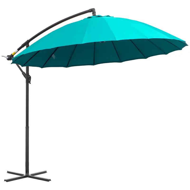 3M 18-Rib Cantilever Patio Umbrella – Green, Ventilated & Angle-Adjustable 1