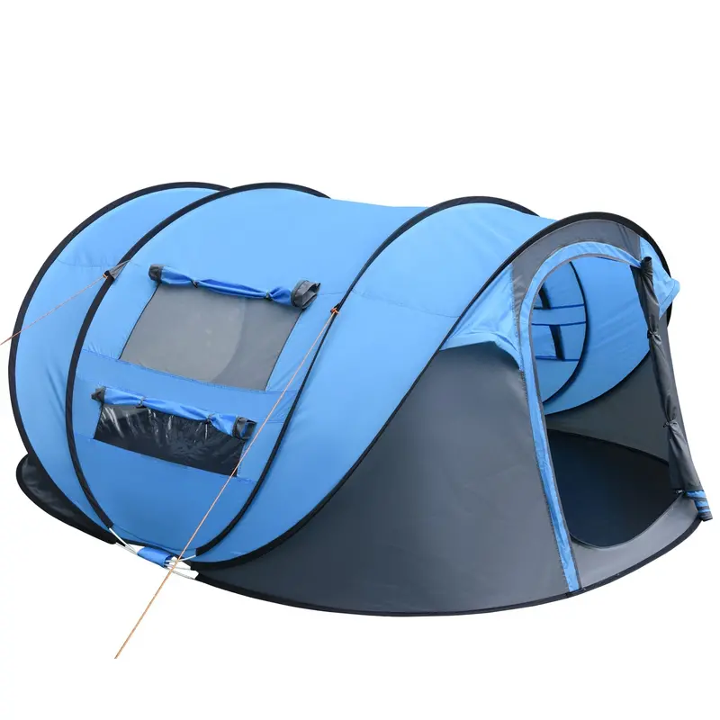 4–5 Person Pop-Up Family Tent – Waterproof Camping Tent With Mesh & Pvc Windows 1