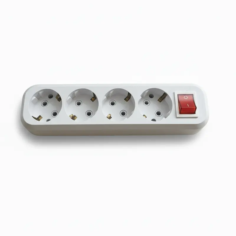 4-Outlet Computer Power Extension Board With Surge Protection And Cable Management 1