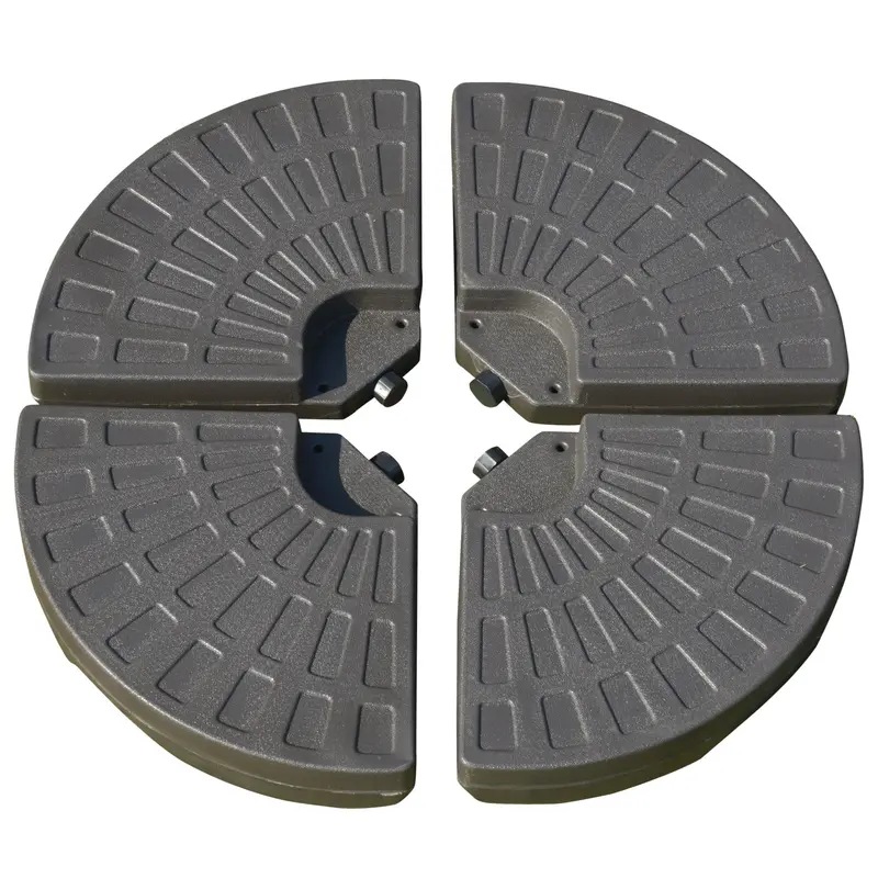 4-Piece Fillable Parasol Base Set – Cross-Stand Umbrella Weights For Sand Or Water Ballast 1