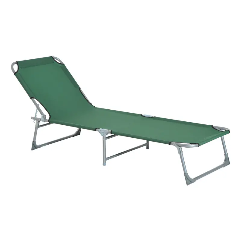 4-Position Folding Sun Lounger – Adjustable Reclining Camping Chair For Outdoor Use 1