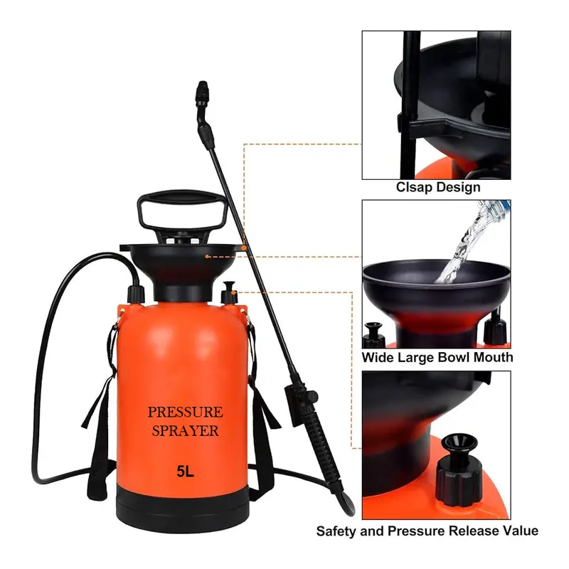 5-Liter Manual Pressure Sprayer – Adjustable Nozzle For Gardening & Pest Control 1