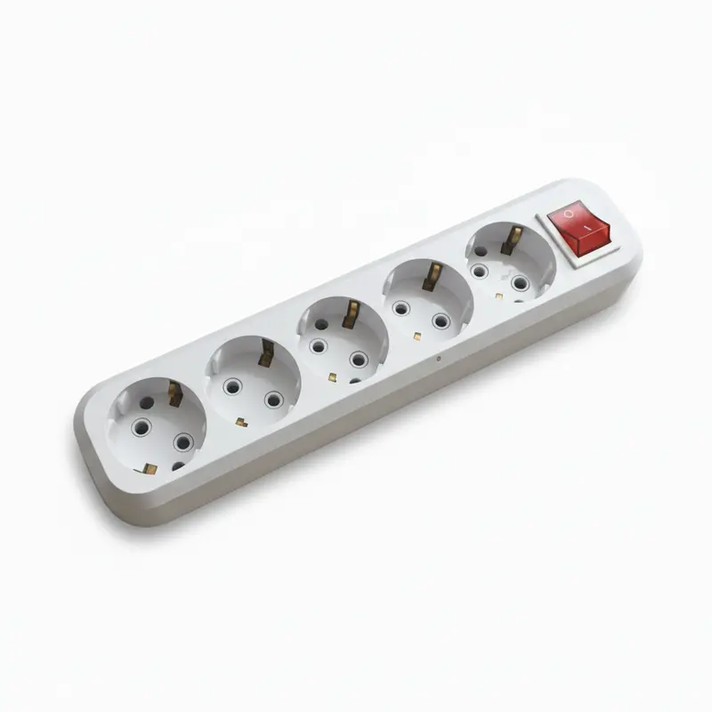 5-Outlet Desktop Power Extension Board – Compact Design With Overload Protection 1