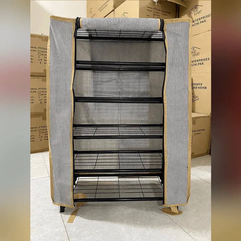 5-Tier Dustproof Shoe Organizer With Protective Cover 1