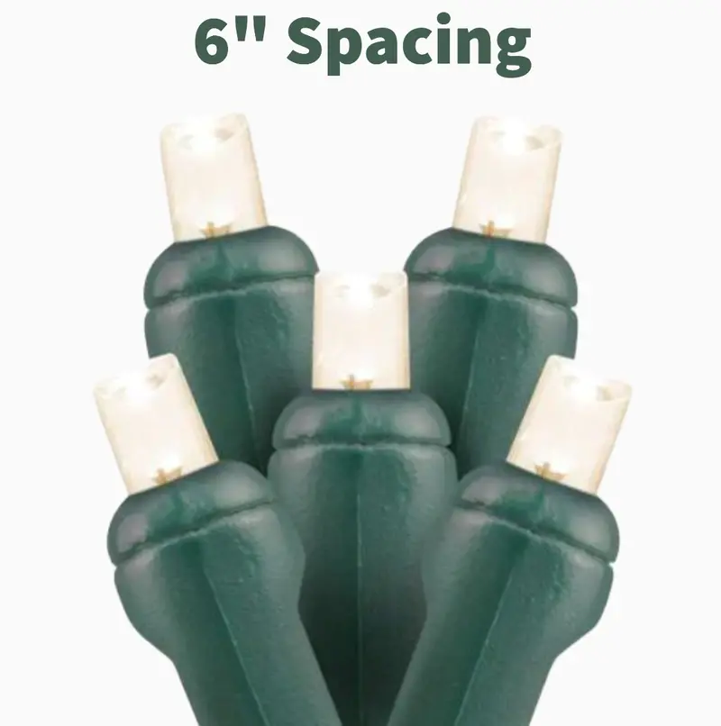 5Mm Mini Lights – 6-Inch Spacing, 50-Light Green-Wire Strand 22