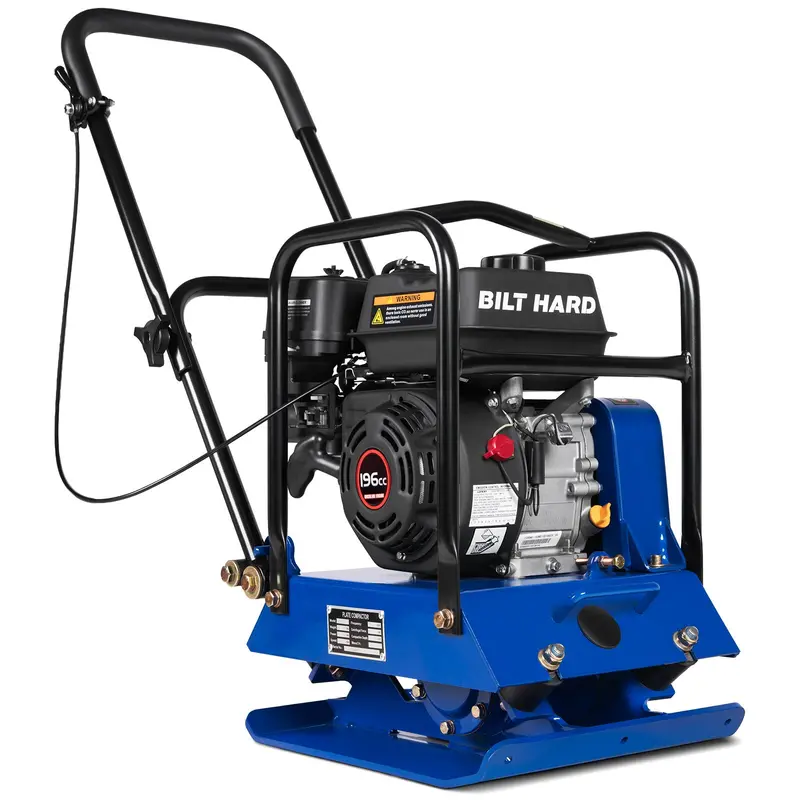 6.5Hp 196Cc Plate Compactor — 3500 Lb Force, 5700 Vpm, 18" X 14" Steel Base 1