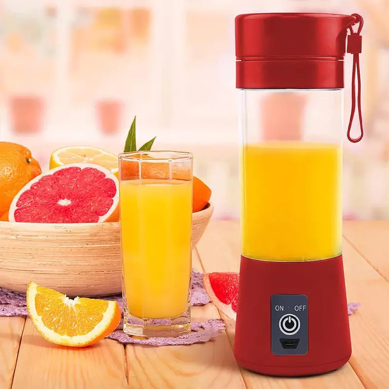 6-Blade Rechargeable Usb Juicer Bottle – Portable Electric Blender For Fresh Fruits & Veggies 1