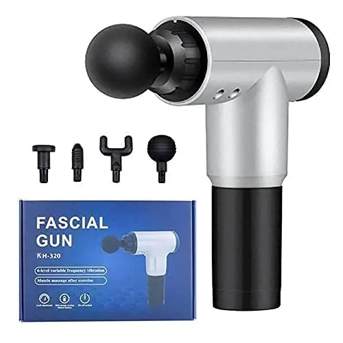 6-Speed Percussion Massage Gun – Handheld Deep Tissue Massager With 4 Interchangeable Heads 1