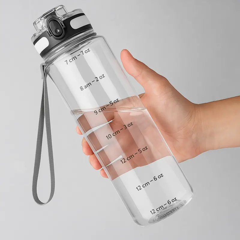 900Ml Motivational Time-Marked Water Bottle – Bpa-Free, Leak-Proof & Shatter-Resistant 1