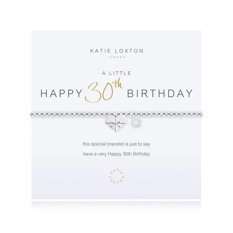 A Little Happy 30Th Birthday Bracelet – Milestone Jewelry 1