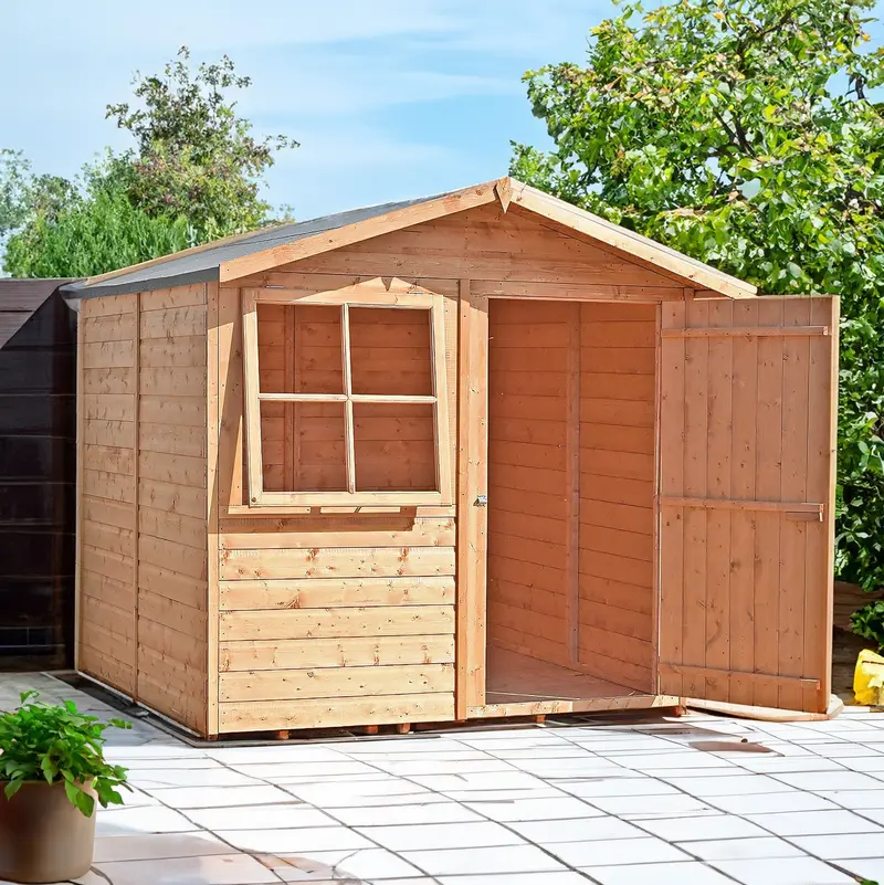 Abri Premium Dip-Treated Shiplap Apex Garden Shed – 6'3" X 6'8" 1