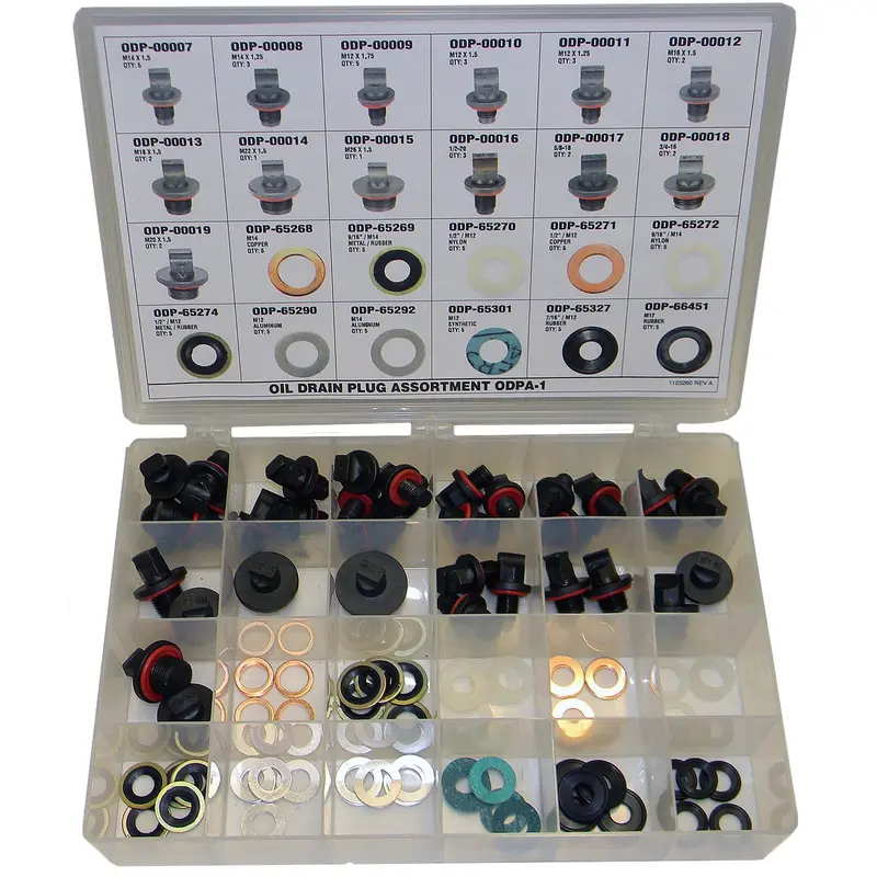 Ags Odpa-1 24-Piece Oil Drain Plug Assortment – Metric & Sae 1