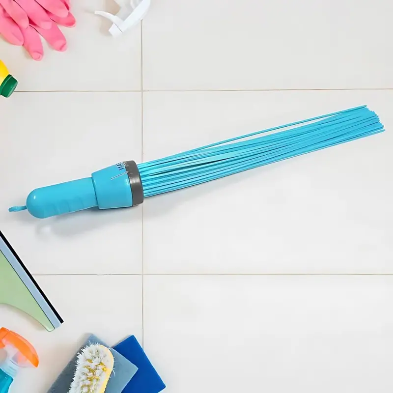 All-Purpose Plastic Broom With Sturdy Bristles – Ideal For Wet/Dry Bathroom & Floor Cleaning 1