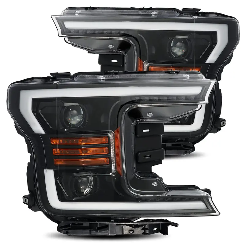 Alpharex 880188 Gloss Black Projector Headlights – Plank-Style Design For Modern Styling 1