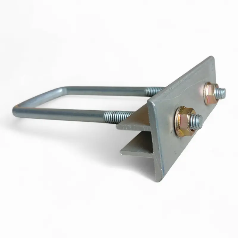 Aluminum Solar Mid Clamp With U-Bolt – Heavy-Duty Pv Panel Mounting Hardware 1