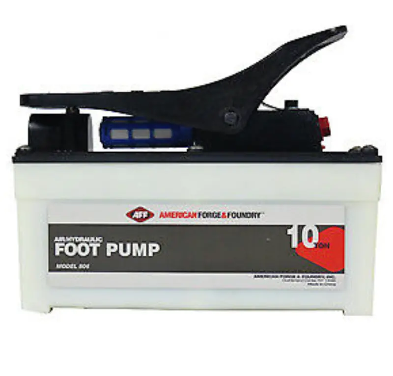 American Forge 806 Foot-Operated Air-Hydraulic Pump – 10-Ton Capacity 1