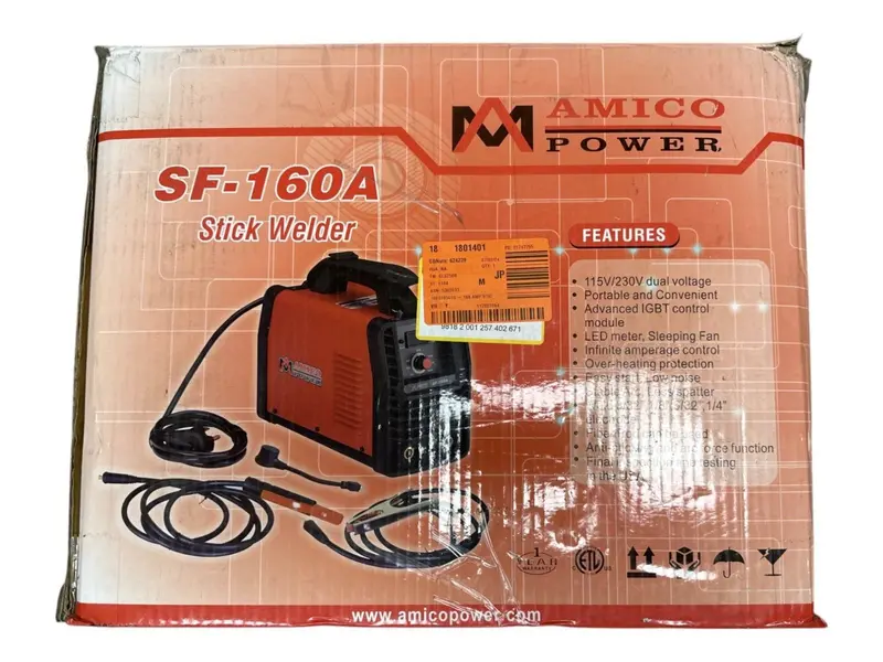 Amico Sf-160A Dual-Voltage Stick Welder – 160 Amp Dc Arc Welding Machine (115V/230V) 1