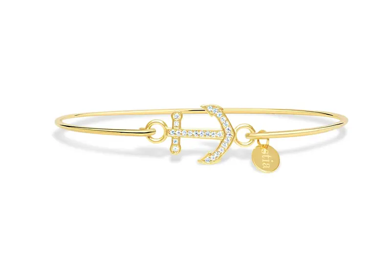 Anchor Motif Pavé Bracelet 1