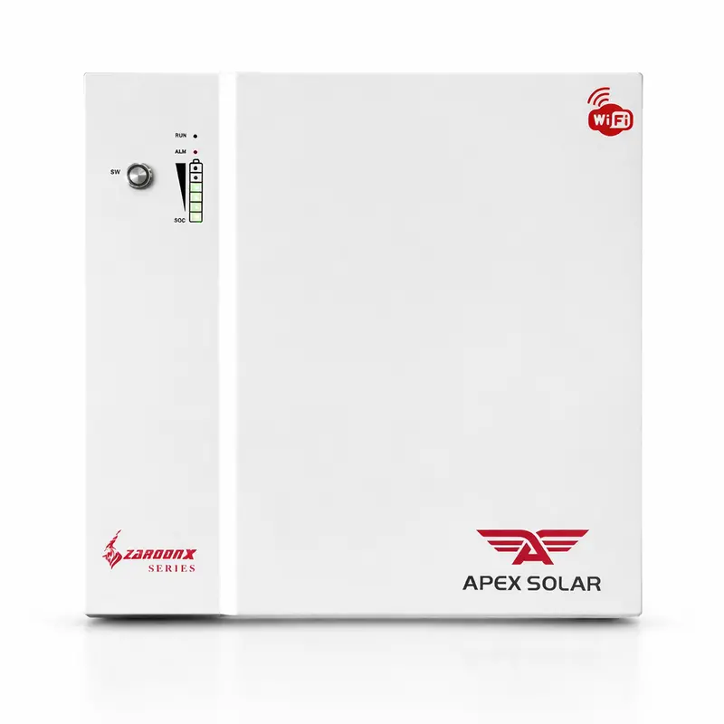 Apex Zaroonx 5220 51.2V 102Ah Lithium Battery – Tier-1 Cells, 6000 Cycles, Ip20-Rated Smart Energy Storage 1
