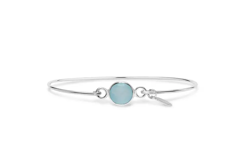 Aqua Chalcedony Skinny Bracelet 1