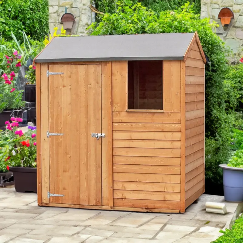 Ashworth Reverse Apex Shed – 5'9" X 3'11" Pressure-Treated Overlap 1