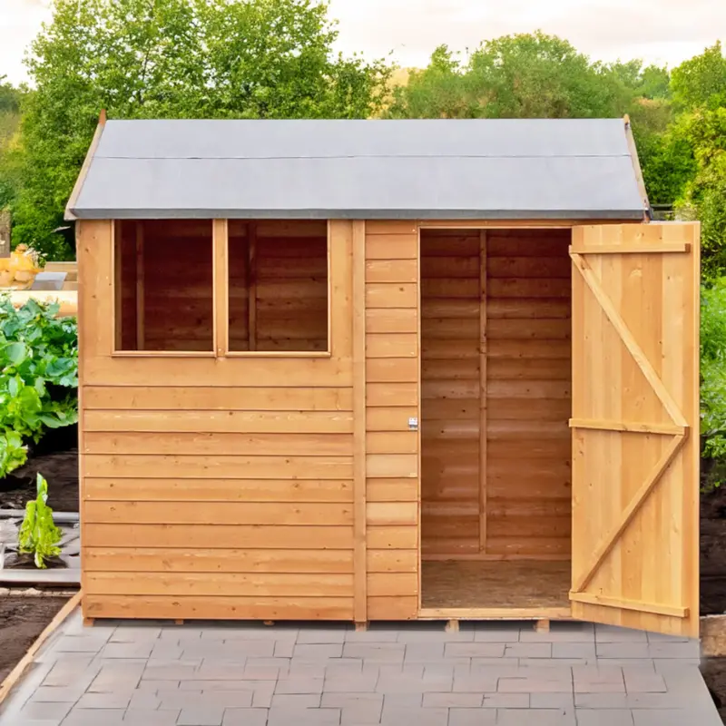 Ashworth Value Apex Shed – 5'9" X 7'10" Budget Dip-Treated Overlap 1