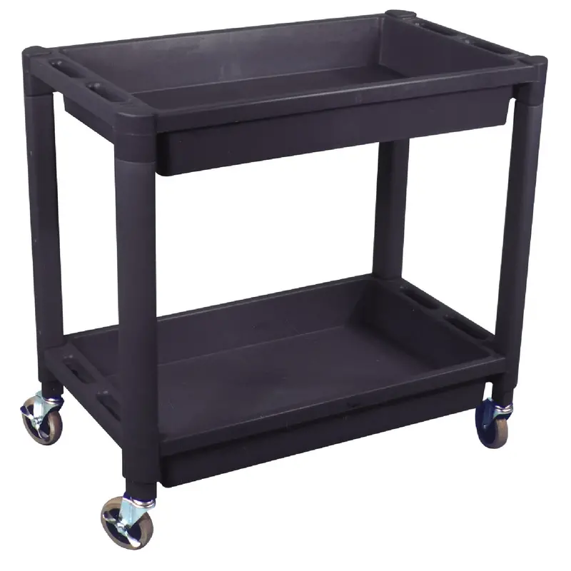 Astro Pneumatic 8330 Heavy-Duty 2-Shelf Utility Cart – Black 1