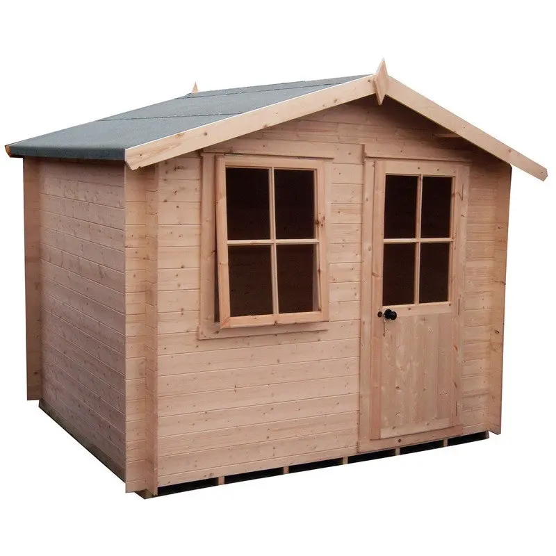 Avesbury 5' 1" X 7' 10" Budget Apex Log Cabin – 19Mm Tongue & Groove Walls 1