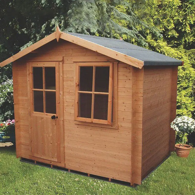 Avesbury 6' X 6' 10" Premium Apex Log Cabin – 19Mm Log-Clad Finish 1
