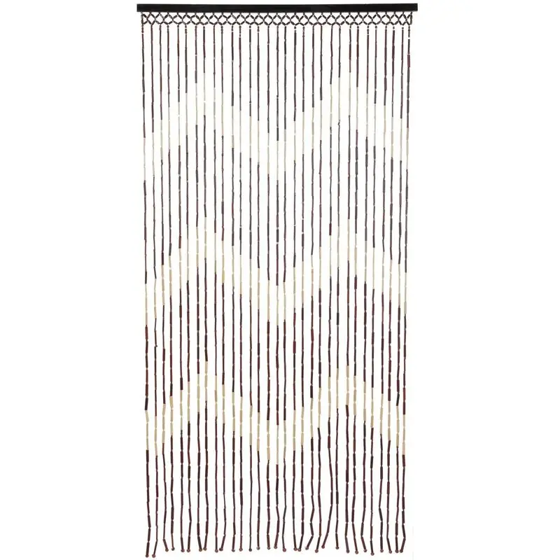 Bamboo Beaded Door Curtain In Chevron Pattern – 90Cm X 180Cm 1